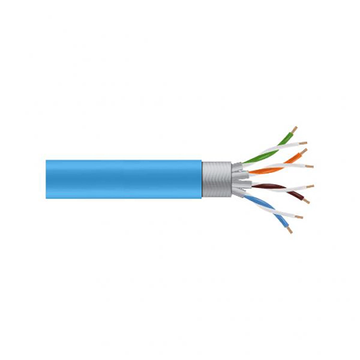 Black Box - Câble Réseau Blindé Multibrin Cat6a, S/FTP, 500MHz, Longueur de 1000 Pieds, CM, Bleu - Simple Boutique