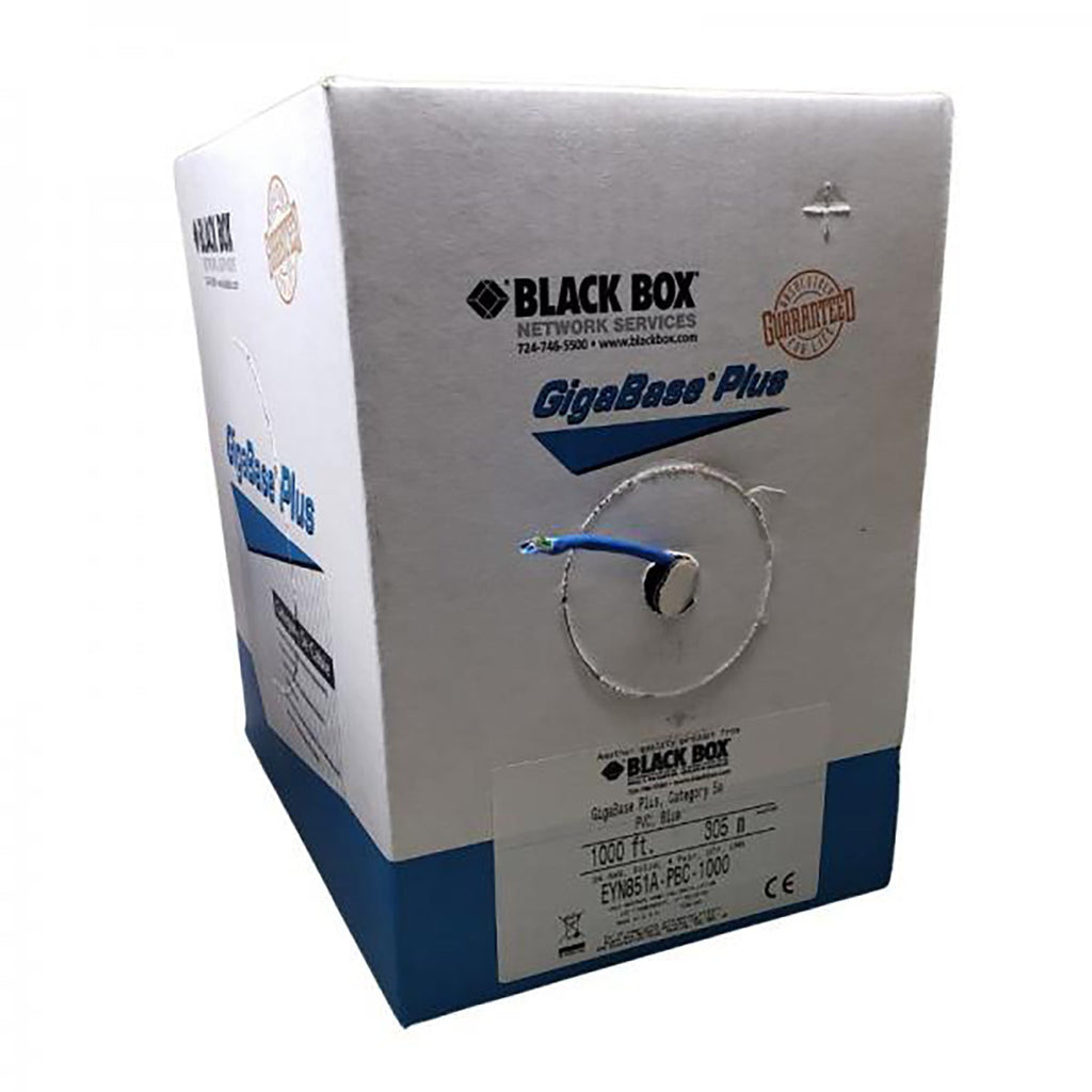 Black Box - Câble Réseau Solide UTP Cat5e, Longueur de 1000 Pieds, FT4/CMR, Bleu