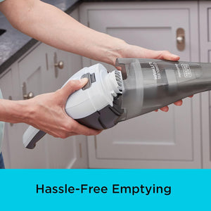 Black + Decker - Aspirateur à Main Sans-Fil avec Filtre Lavable et Chargeur Mural, Blanc - Simple Boutique