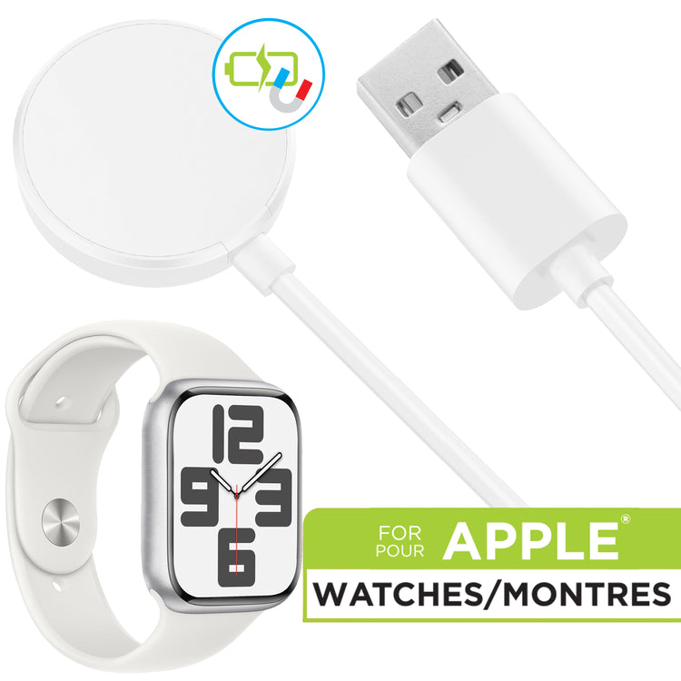 Boost Chargeur Magnétique pour Apple Watch, Câble USB 3,3 pi, Blanc - Simple Boutique
