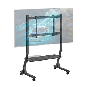 Boost Industries - Support Télé sur Chariot avec Tablette, Pour Écran de 45" à 90", Noir - Simple Boutique