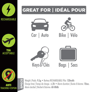 Boost Localisateur d'Objets Rechargeable pour iPhone avec Anti-Pistage, Accepté par la TSA, Noir - Simple Boutique