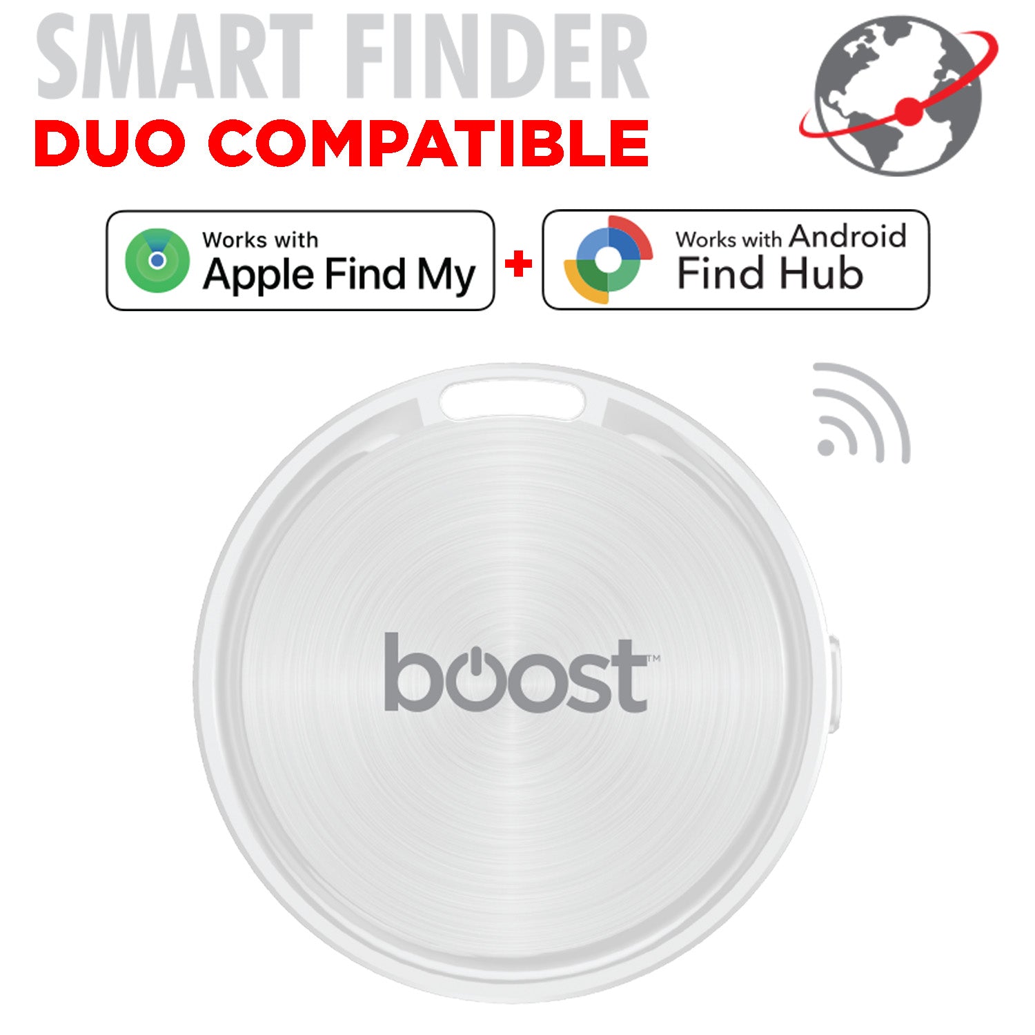 Boost Localisateur d'Objets Résistant aux Intempéries, Apple Localiser et Android Find Hub, Blanc - Simple Boutique