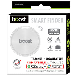 Boost Localisateur d'Objets Résistant aux Intempéries, Apple Localiser et Android Find Hub, Blanc - Simple Boutique
