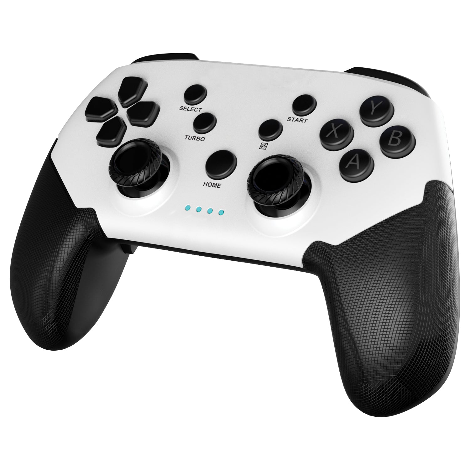 Boost Manette de Jeu Sans Fil avec Support de Téléphone pour iOS, Android, PC et Switch, Blanc et Noir - Simple Boutique