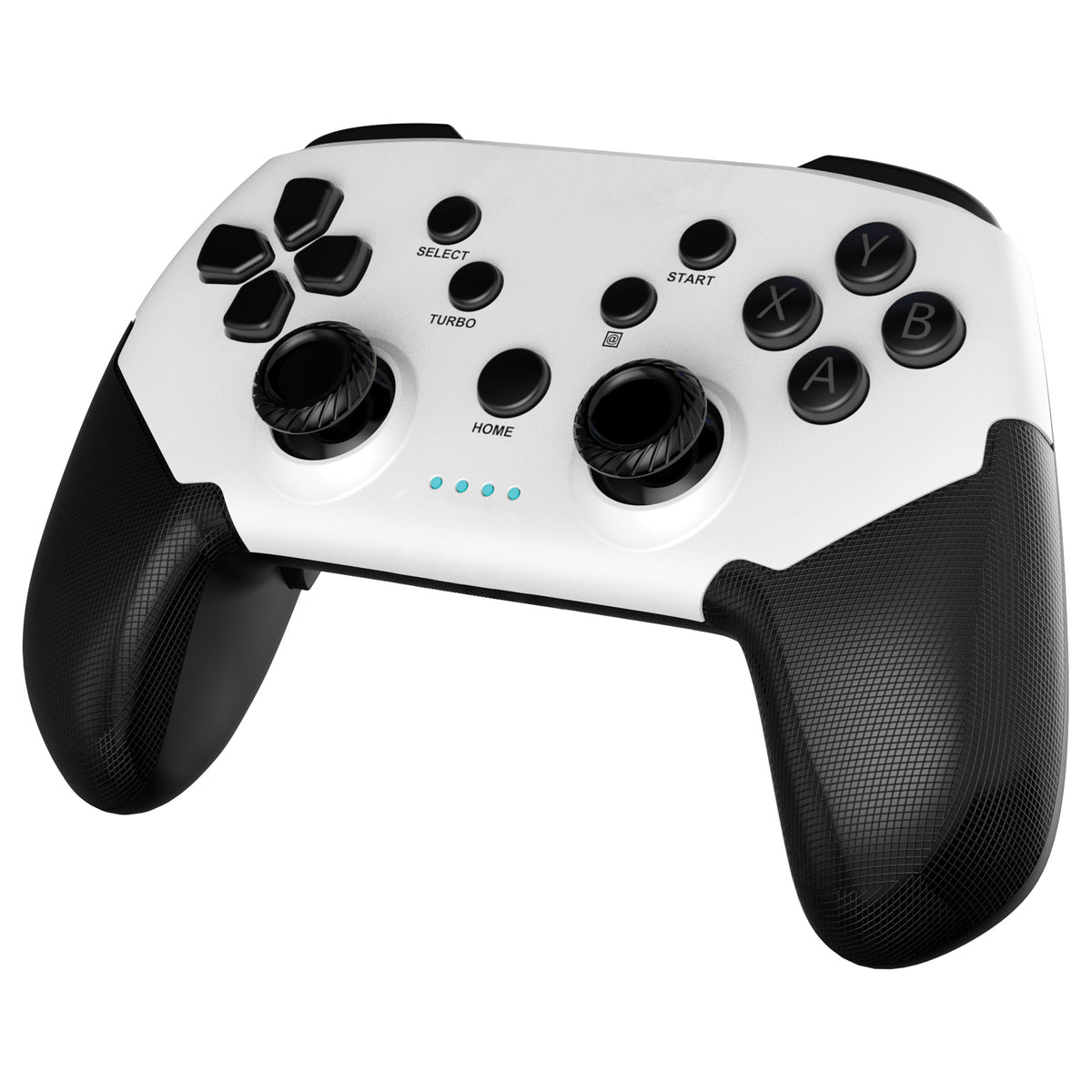 Boost Manette de Jeu Sans Fil avec Support de Téléphone pour iOS, Android, PC et Switch, Blanc et Noir - Simple Boutique