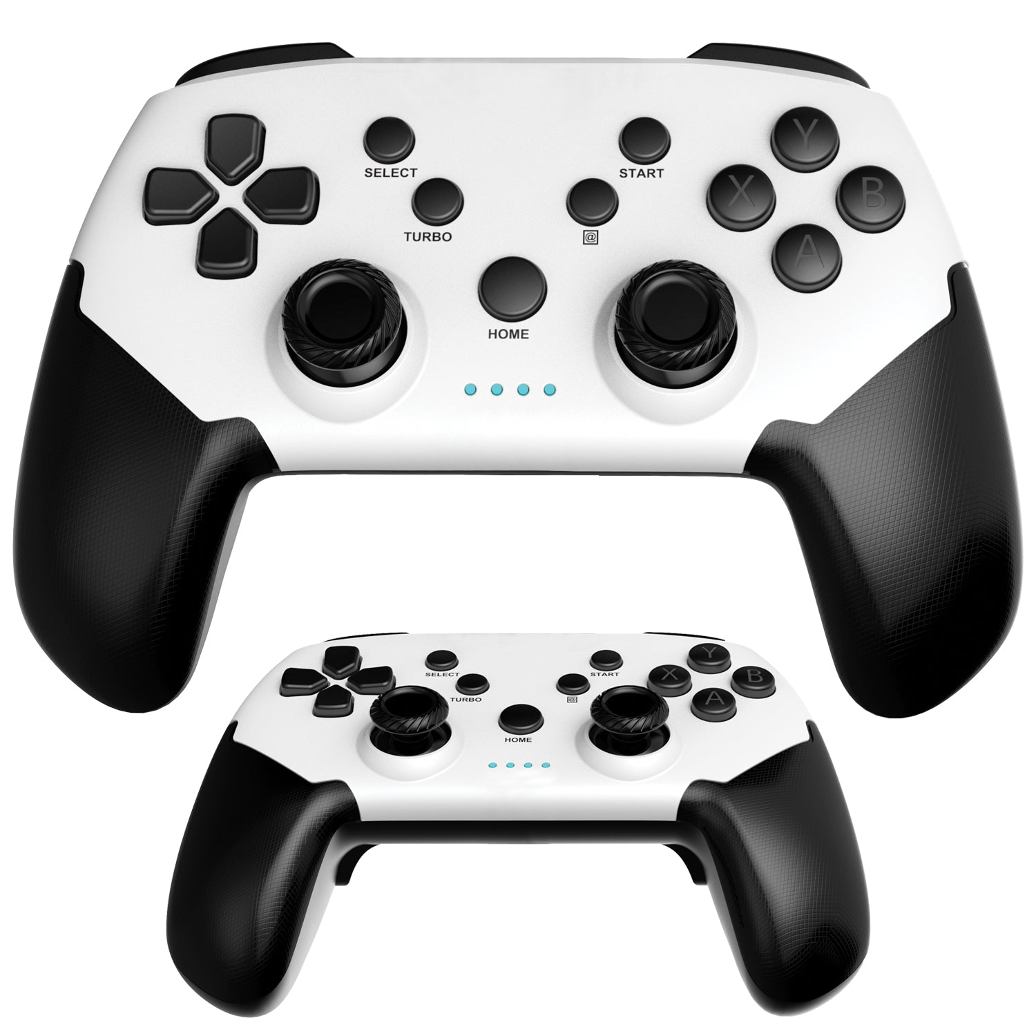 Boost Manette de Jeu Sans Fil avec Support de Téléphone pour iOS, Android, PC et Switch, Blanc et Noir - Simple Boutique