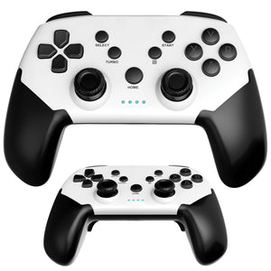 Boost Manette de Jeu Sans Fil avec Support de Téléphone pour iOS, Android, PC et Switch, Blanc et Noir - Simple Boutique