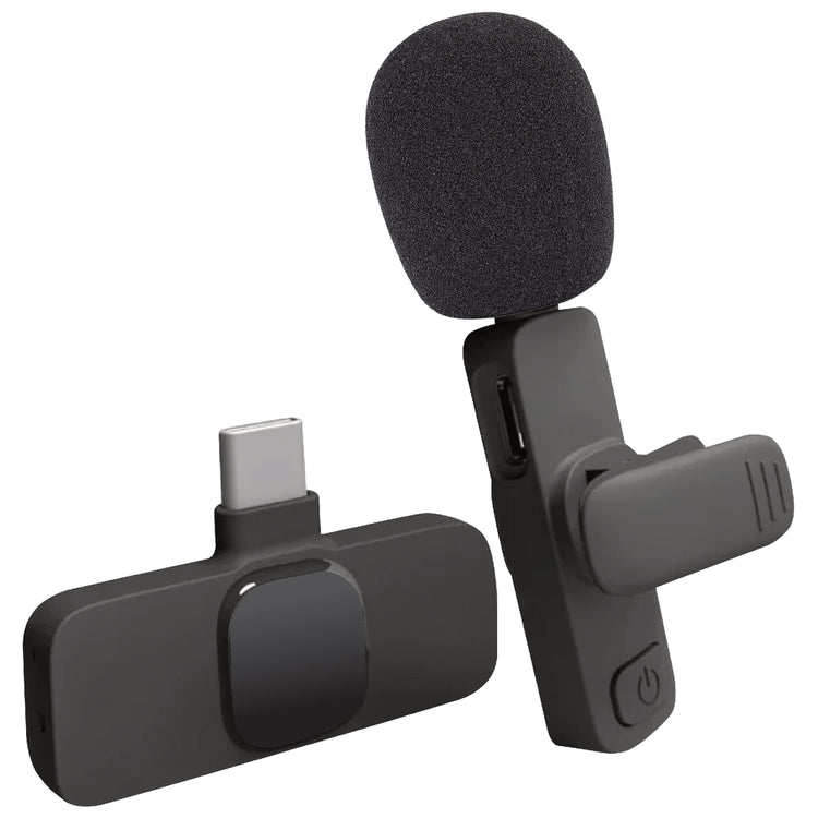 Boost Microphone Sans Fil à Pince Rechargeable pour Téléphone USB-C, Noir - Simple Boutique