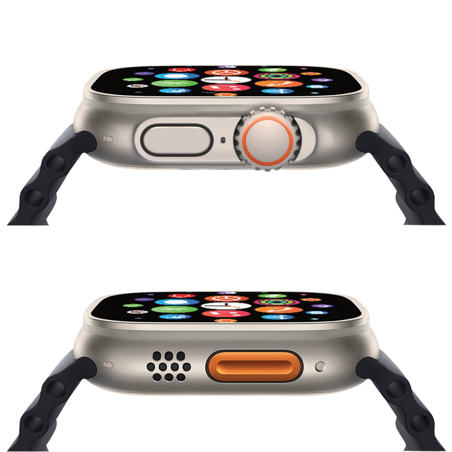 Boost Montre Intelligente à Écran Tactile 2,1 po avec Appels, Notifications et Bracelets Blanc, Noir et Orange - Simple Boutique