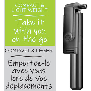 Boost Perche à Selfie et Trépied Télescopique avec Télécommande Sans Fil, Noir - Simple Boutique