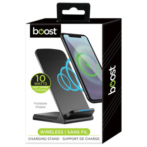 Boost Support de Chargement Sans Fil Pliable 10 W pour Téléphone, Noir - Simple Boutique