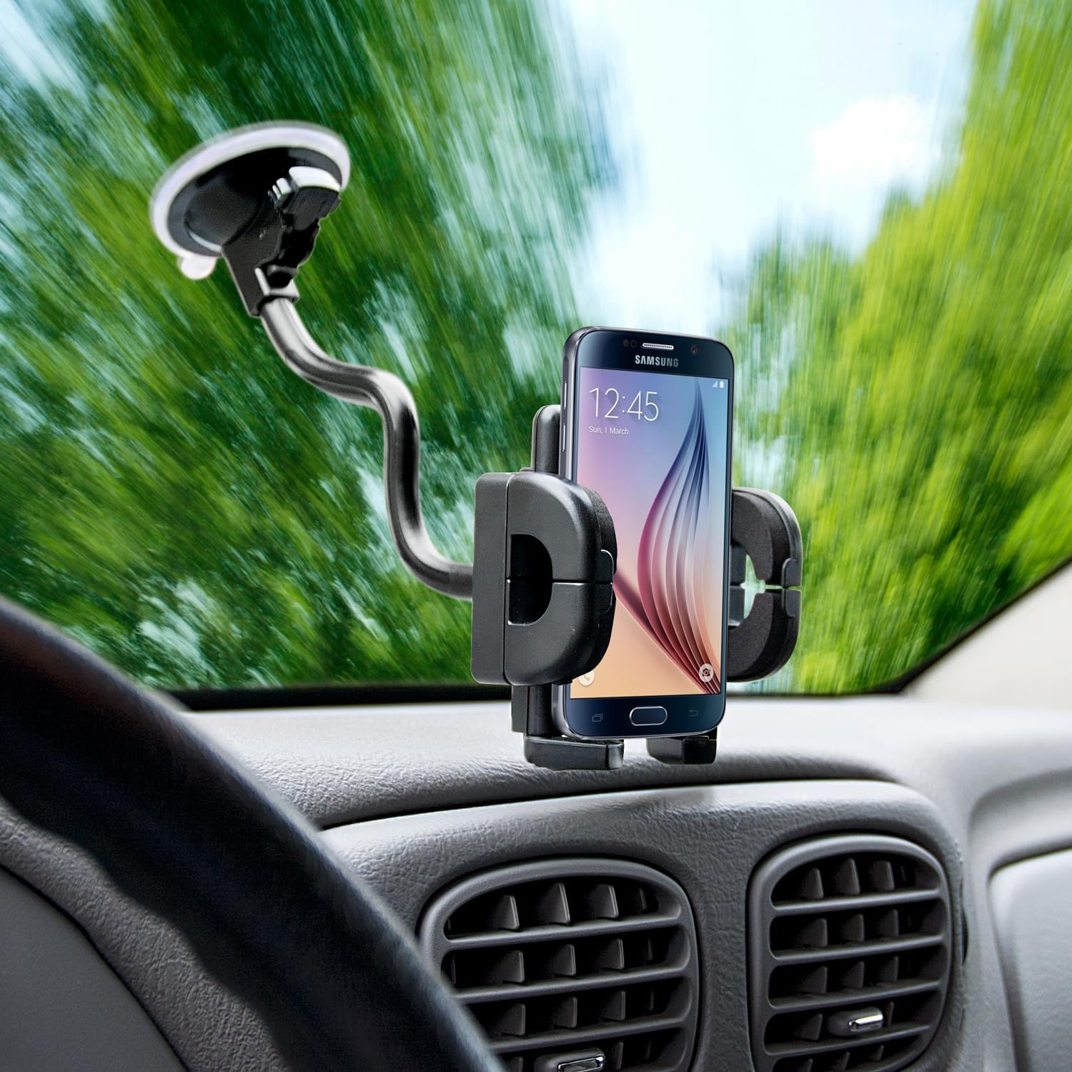 Bracketron - Support de Téléphone Grip-it Universel pour Parre-Brise de Voitre, Noir - Simple Boutique
