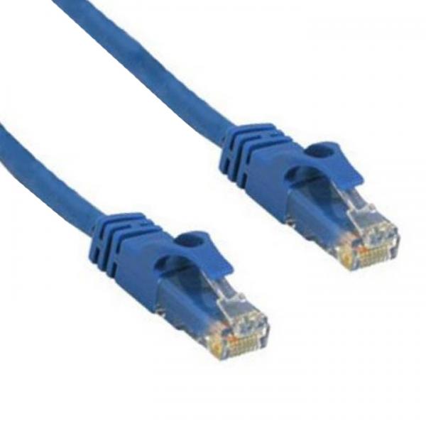 TechCraft Cat6a Câble Ethernet Réseau Straight-Through 10 Gbit/S RJ-45 6 pouces Bleu - Simple Boutique