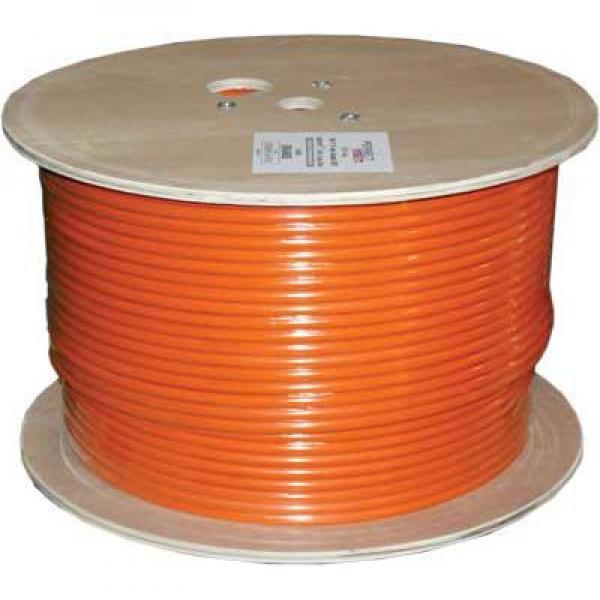 Câble Coaxial Extérieur RG6 Triple Blindage, Gel Anti-Humidité 18 AWG, Orange, Bobine de 1000 pieds - Simple Boutique