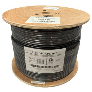 Câble Haut-Parleurs et Éclairage Paysager Extérieur 10 AWG 2 Conducteurs, Enfouissement Direct, Noir, 250 pieds - Simple Boutique