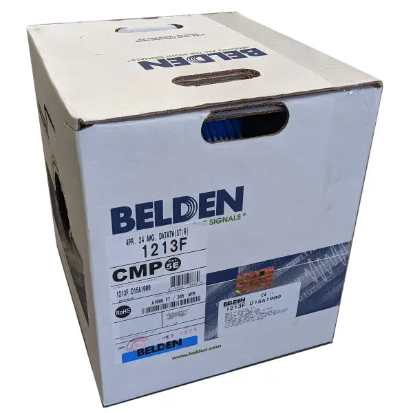 Câble Réseau Belden 1213F CAT5e F/UTP (350MHz) – Blindé, Plenum (CMP/FT6), 1000 ft – Bleu - Simple Boutique