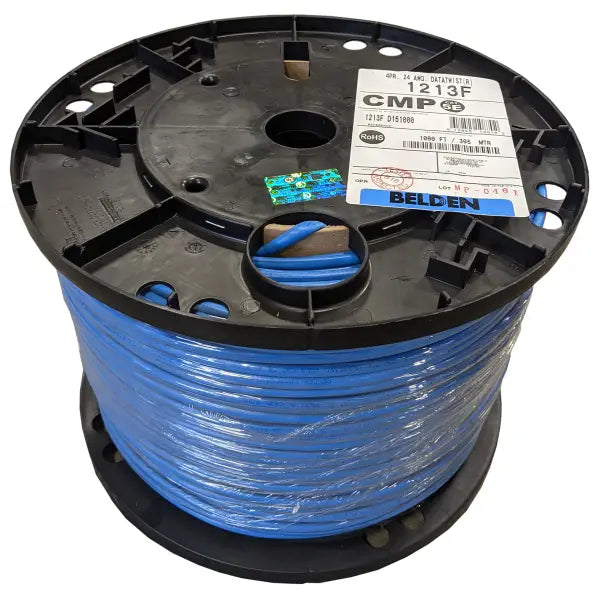Câble Réseau Belden 1213F CAT5e F/UTP Blindé – Plenum (CMP/FT6) – 1000 ft (Bobine) – Bleu - Simple Boutique