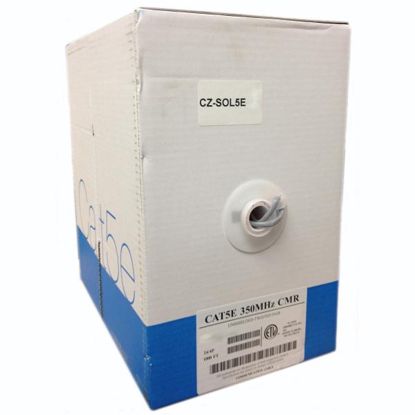 Câble Réseau Cat5e UTP Solide 350 MHz, FT4/CMR, Gris, Bobine de 1000 pieds - Simple Boutique