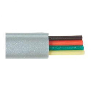 Câble Téléphonique Plat Satin Argenté 4 Conducteurs RJ11, Bobine de 1000 pieds - Simple Boutique