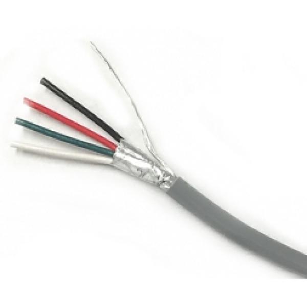 Câble d'Alarme et Station Z Blindé Toronné 22 AWG 4 Conducteurs, CMP Plenum, Blanc, Bobine de 1000 pieds - Simple Boutique