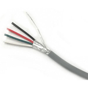 Câble d'Alarme et Station Z Blindé Toronné 22 AWG 4 Conducteurs, CMP Plenum, Blanc, Bobine de 1000 pieds - Simple Boutique