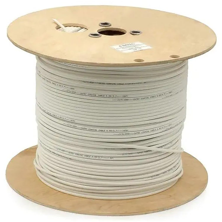 Câble de Haut-Parleur à 2 Conducteurs, 12AWG, Résistance au Feu CMP/CL3P, 1000 pi, Blanc - Simple Boutique