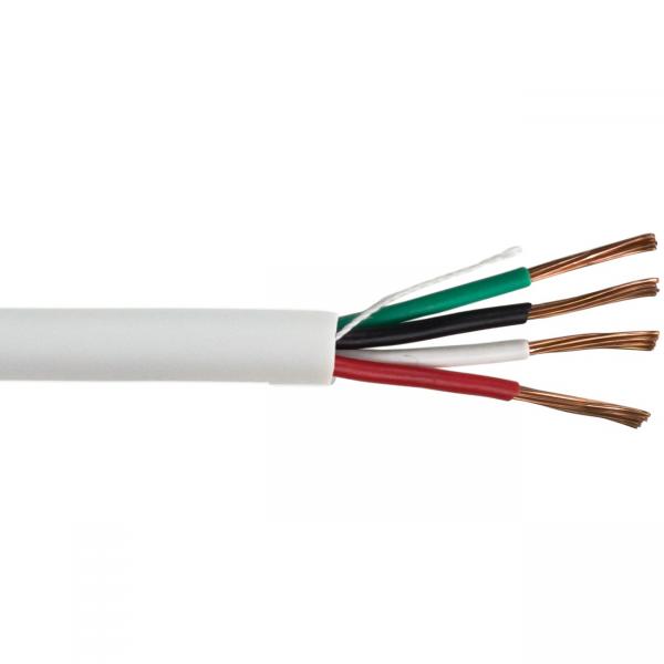 Câble téléphone et alarme 4 conducteurs 22AWG Solid 500pi blanc - Simple Boutique
