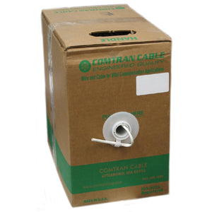 Câble téléphonique Cat3 3 paires Solide, CMP Plenum, Blanc, Bobine de 1000 pieds - Simple Boutique