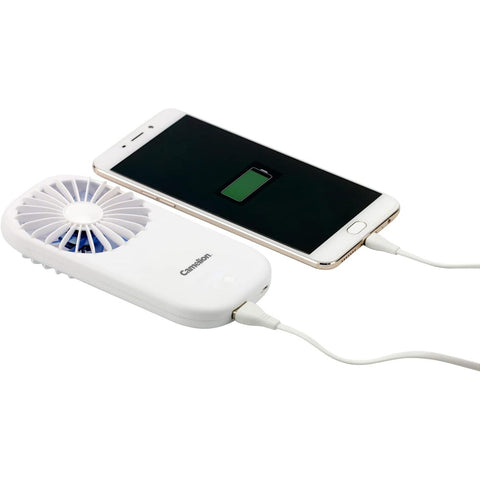 Camelion - Banque D'alimentation/Chargeur Portable 3800Mah avec Mini Ventilateur, Blanc