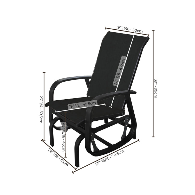 Chaise à Billes Extérieur Bruxelle, Fabriqué en Aluminium, Beige - Simple Boutique