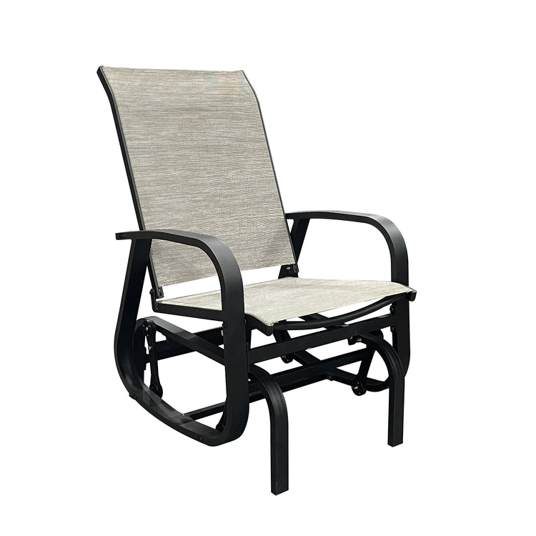 Chaise à Billes Extérieur Bruxelle, Fabriqué en Aluminium, Beige - Simple Boutique