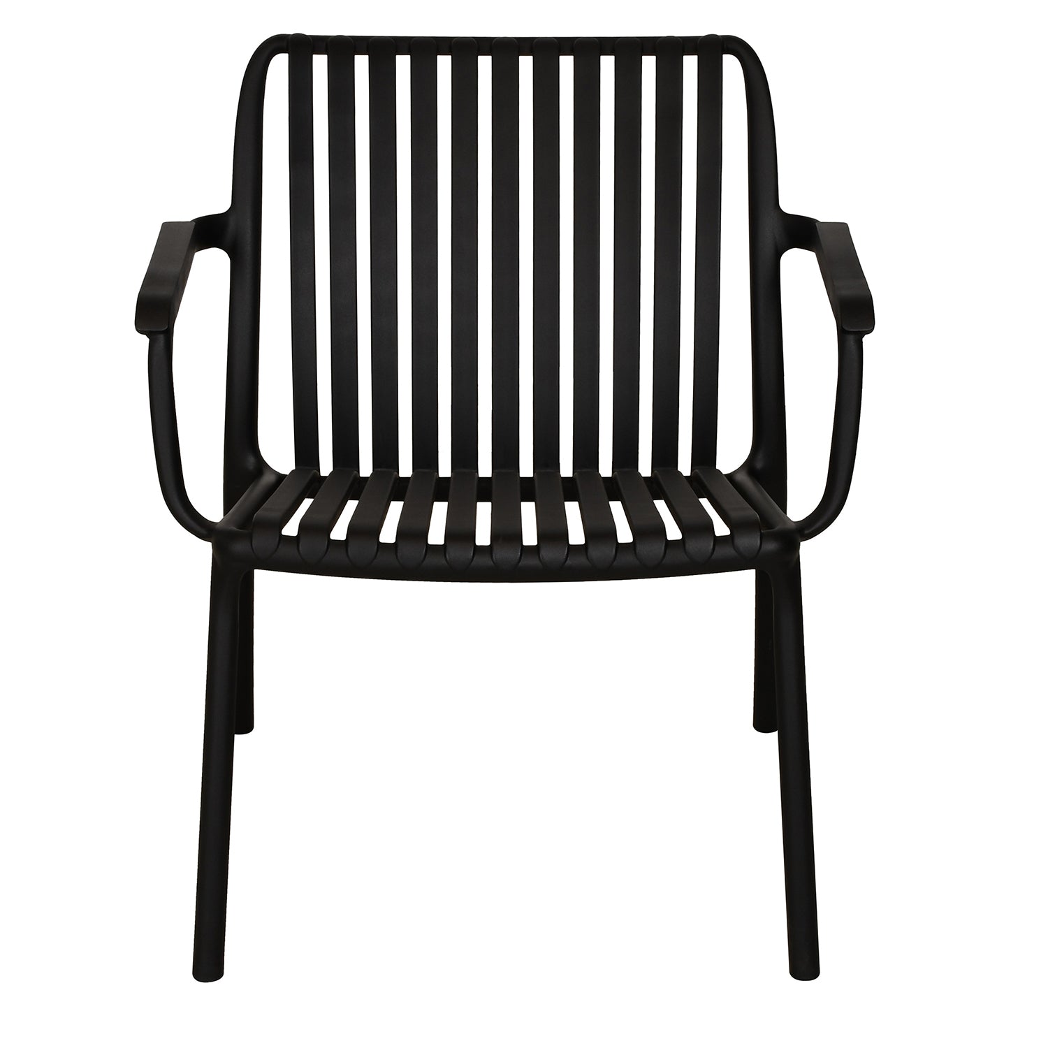 Chaise avec Accoudoir Summer, Intérieur/Extérieur, Noir - Simple Boutique
