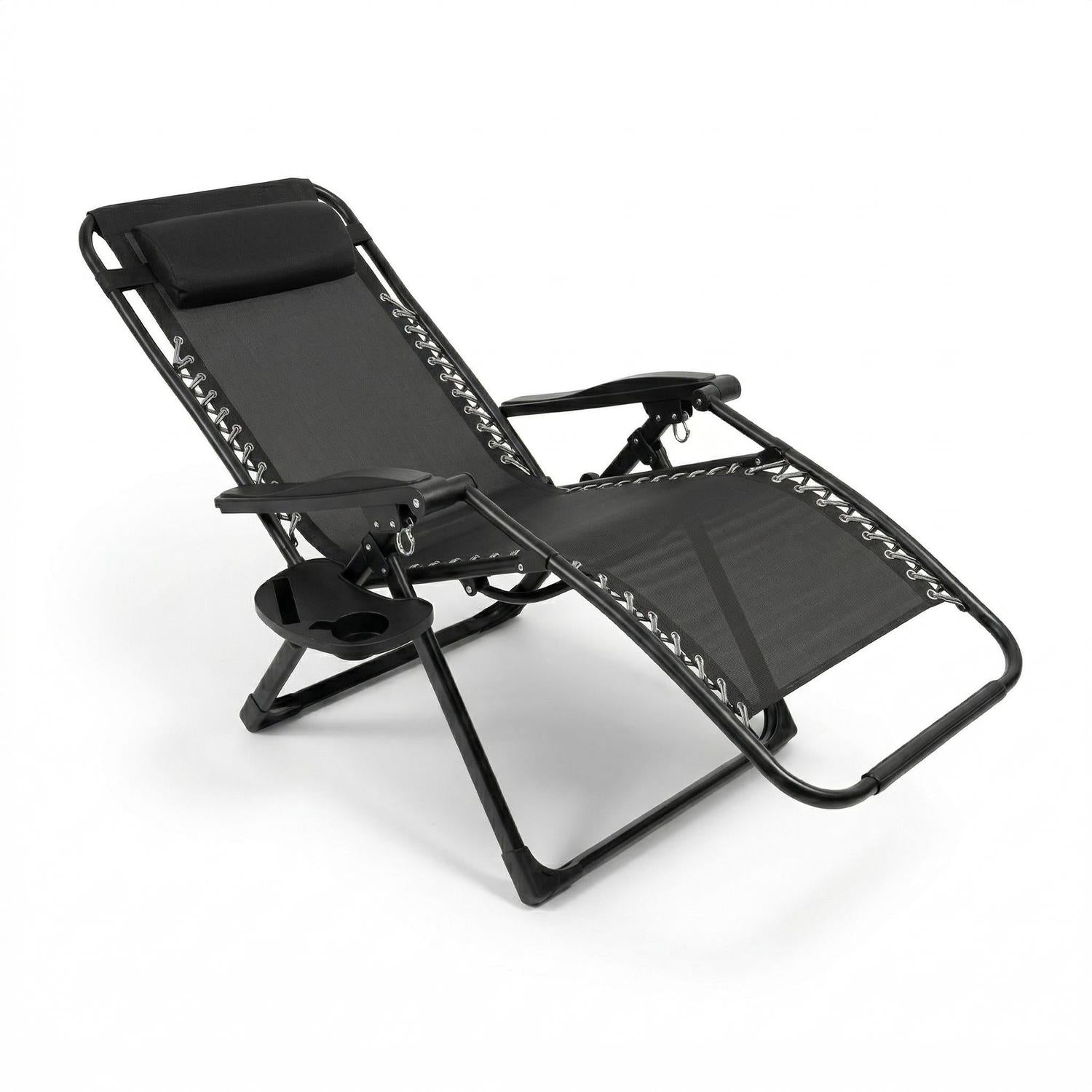 Chaise longue zéro gravité Relax #1 – Chaise pliante extérieure noire - Simple Boutique