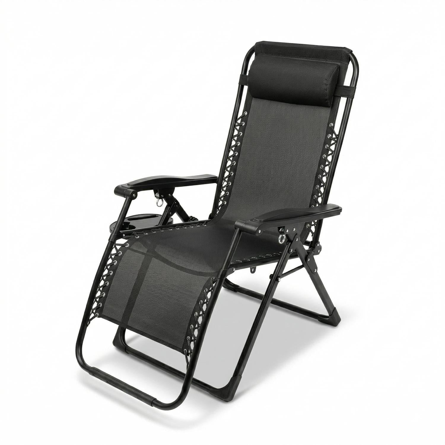 Chaise longue zéro gravité Relax #1 – Chaise pliante extérieure noire - Simple Boutique