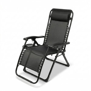 Chaise longue zéro gravité Relax #1 – Chaise pliante extérieure noire - Simple Boutique