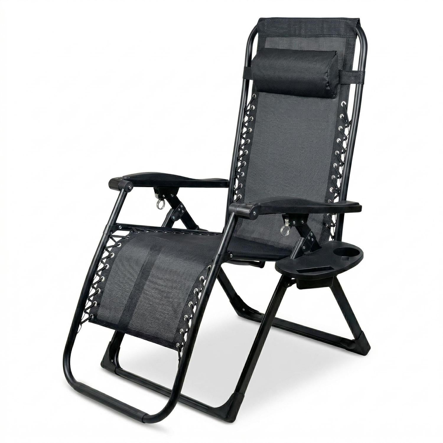 Chaise longue zéro gravité Relax #1 – Chaise pliante extérieure noire - Simple Boutique