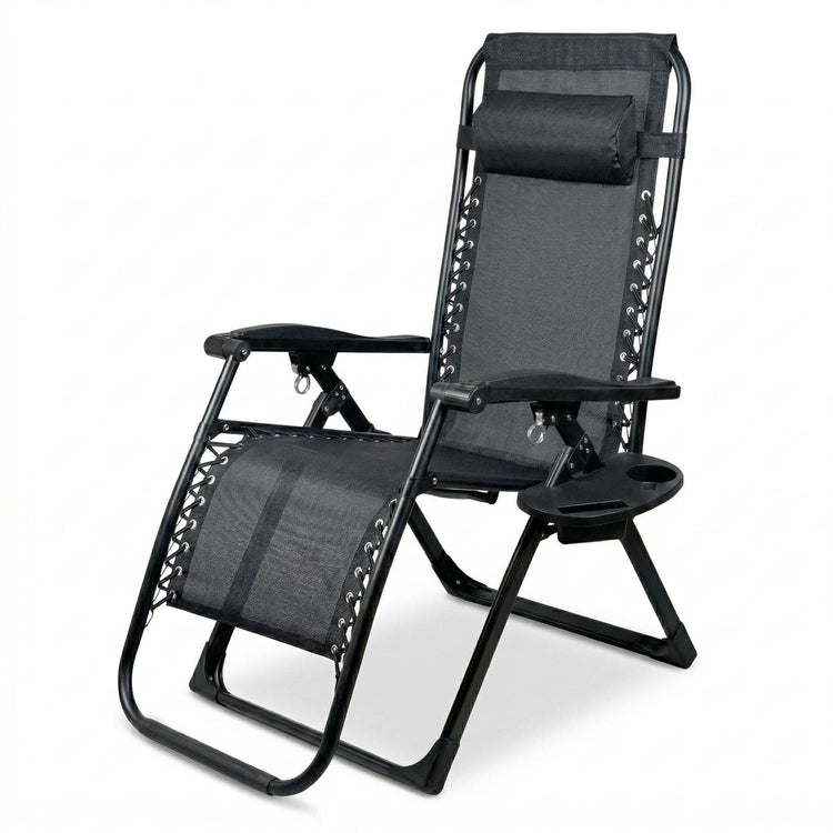 Chaise longue zéro gravité Relax #1 – Chaise pliante extérieure noire - Simple Boutique