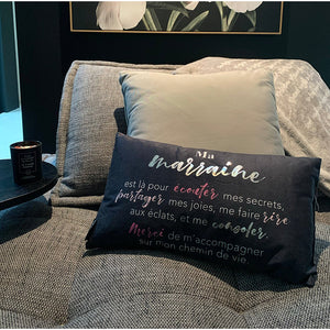 Chantal Lacroix - Coussin Décoratif « Ma marraine » - Liquidation Vente Finale - Simple Boutique