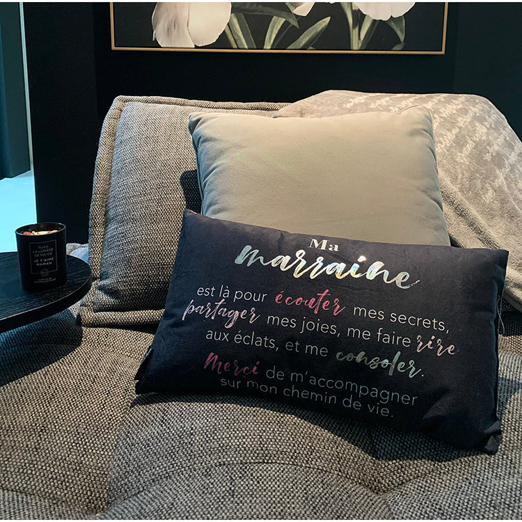 Chantal Lacroix - Coussin Décoratif « Ma marraine » - Liquidation Vente Finale - Simple Boutique