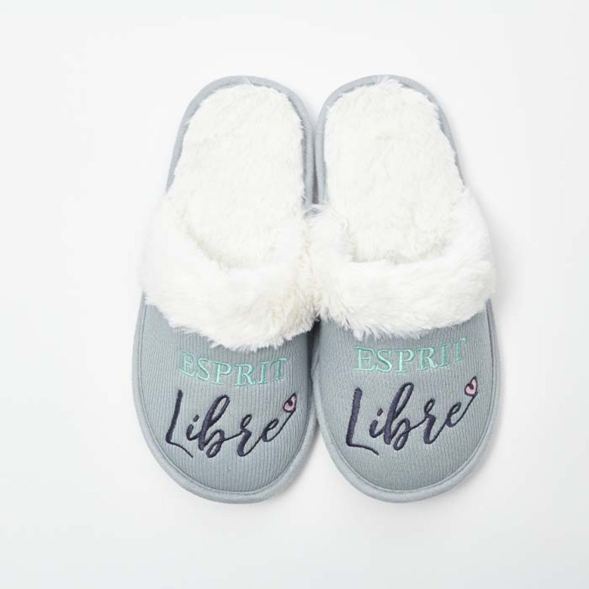 Chantal Lacroix - Pantoufles « Esprit libre », Chaudes et Confortables, Gris (Disponible en 2 Grandeurs) - Liquidation Vente Finale - Simple Boutique