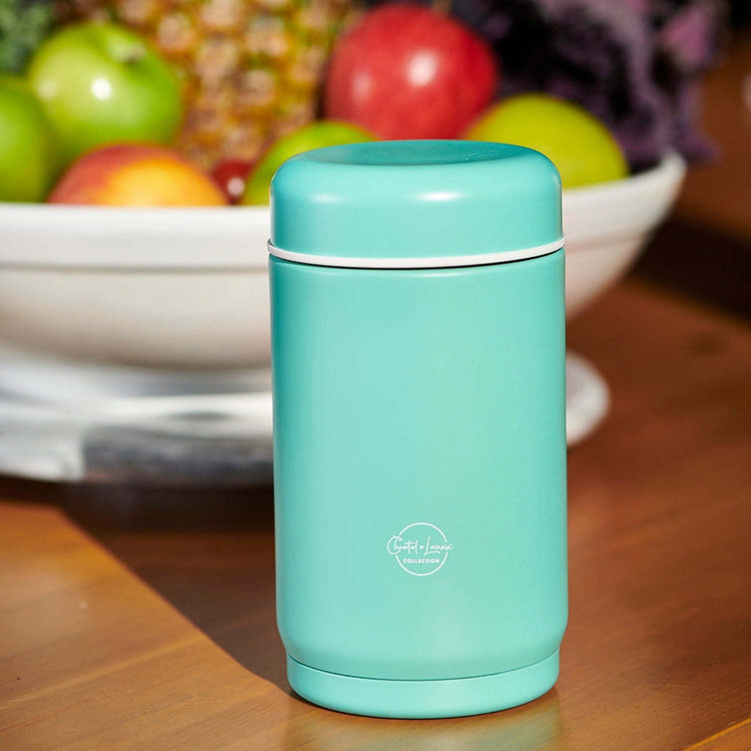 Chantal Lacroix - Thermos « La vie » en Acier Inoxydable, Capacité de 18 oz, Turquoise - Liquidation Vente Finale - Simple Boutique