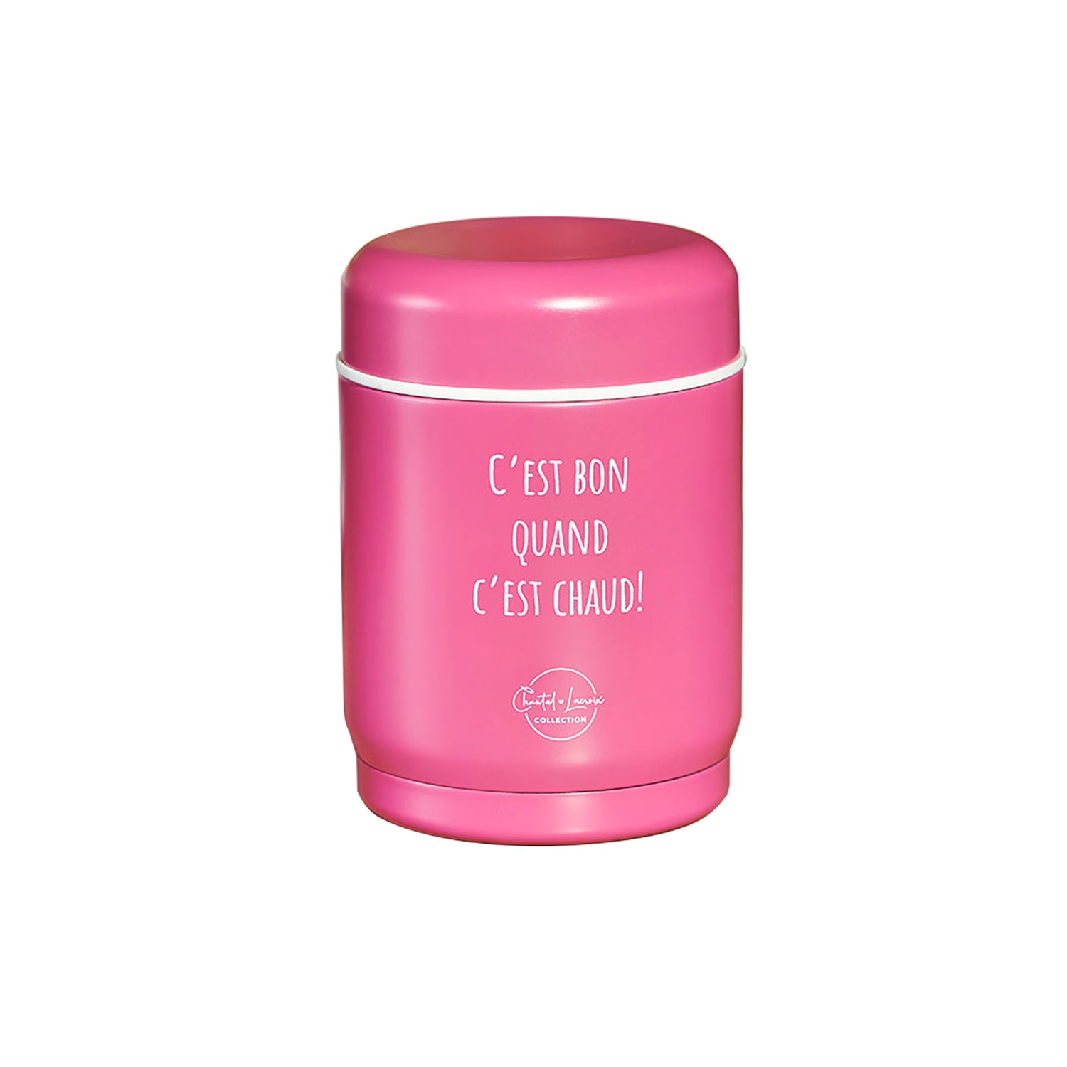 Chantal Lacroix - Thermos en Acier Inoxydable « Bon quand c'est chaud », Capacité de 12oz, Rose - Liquidation Vente Finale - Simple Boutique