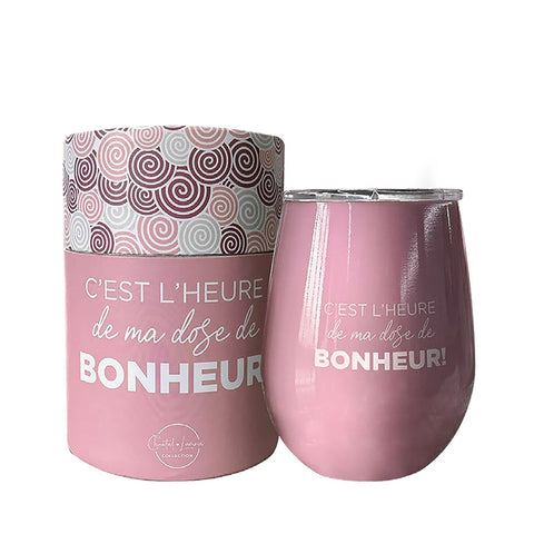 Bouchon à vin quartz rose « Bonheur » – Collection Chantal Lacroix