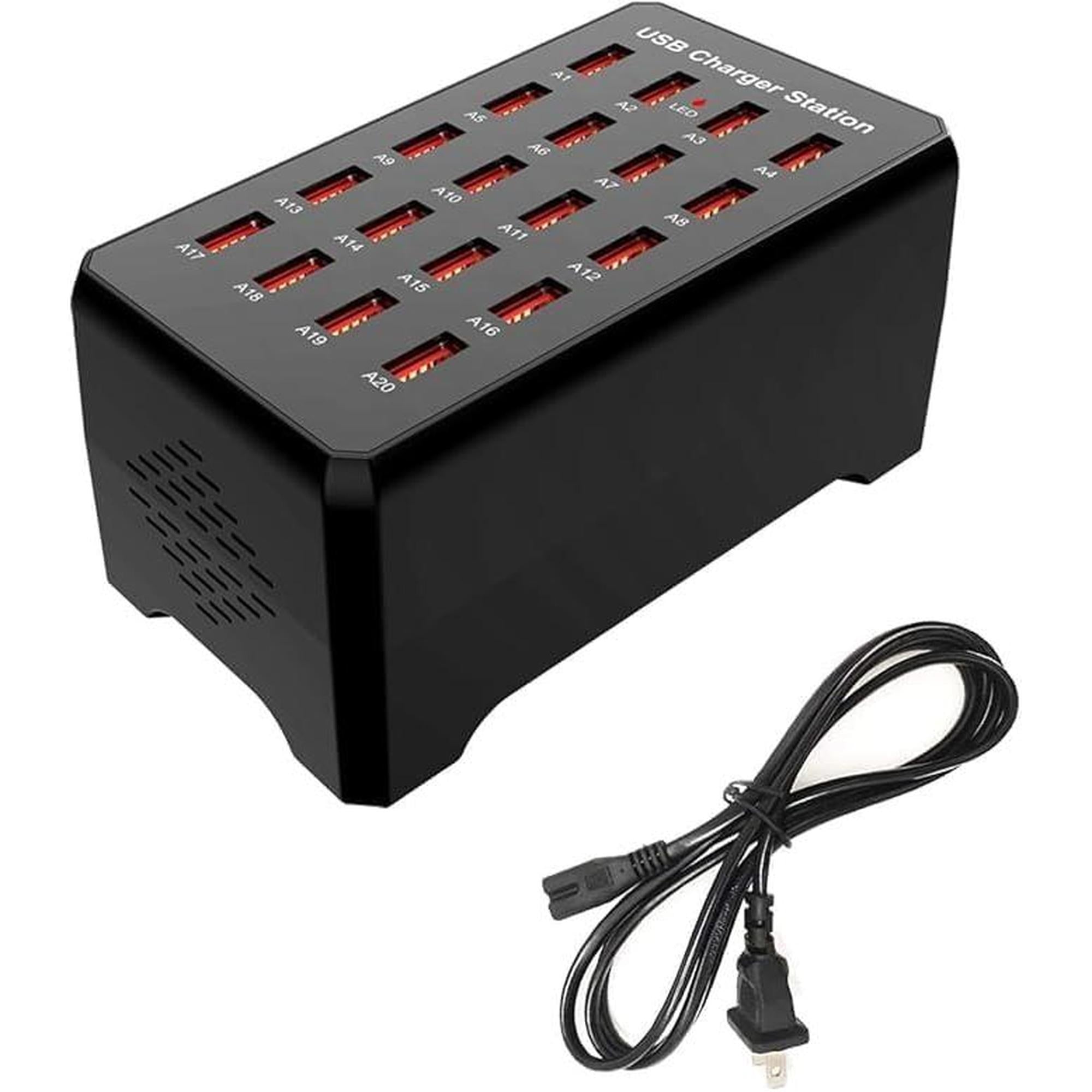 Chargeur USB 20 ports intelligent – Station de recharge multi-appareils compacte pour téléphones et tablettes - Simple Boutique