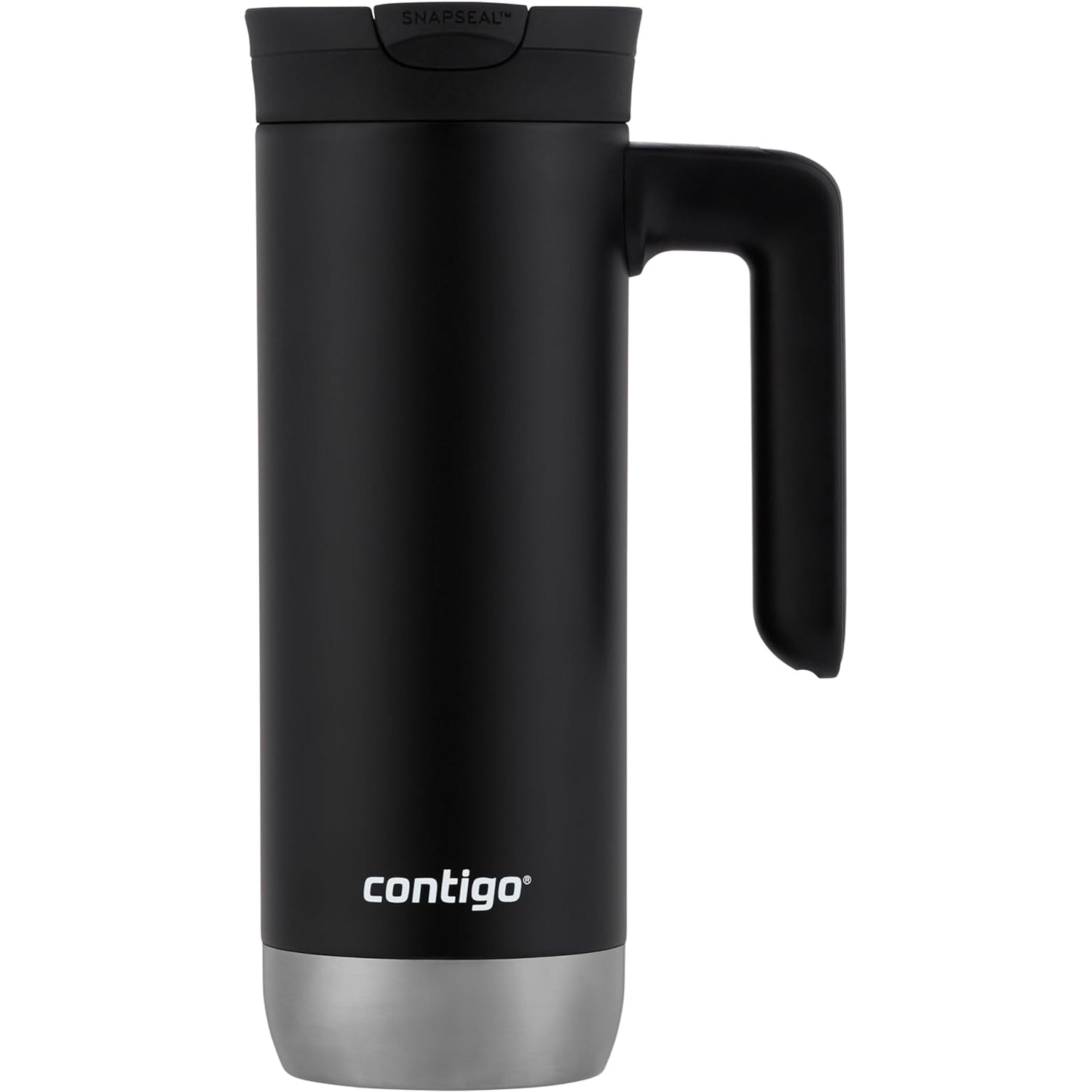 Contigo - Tasse de Voyage en Acier Inoxydable, Isotherme, Système SnapSeal, Capacité de 20oz, Noir - Simple Boutique