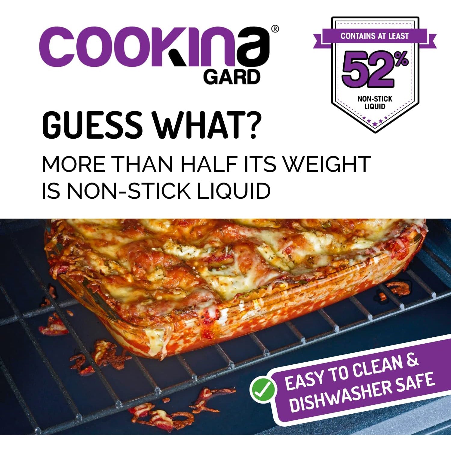 Cookina - Protection de Four Réutilisable, Antiadhésif, Facile à Nettoyer, Noir - Simple Boutique