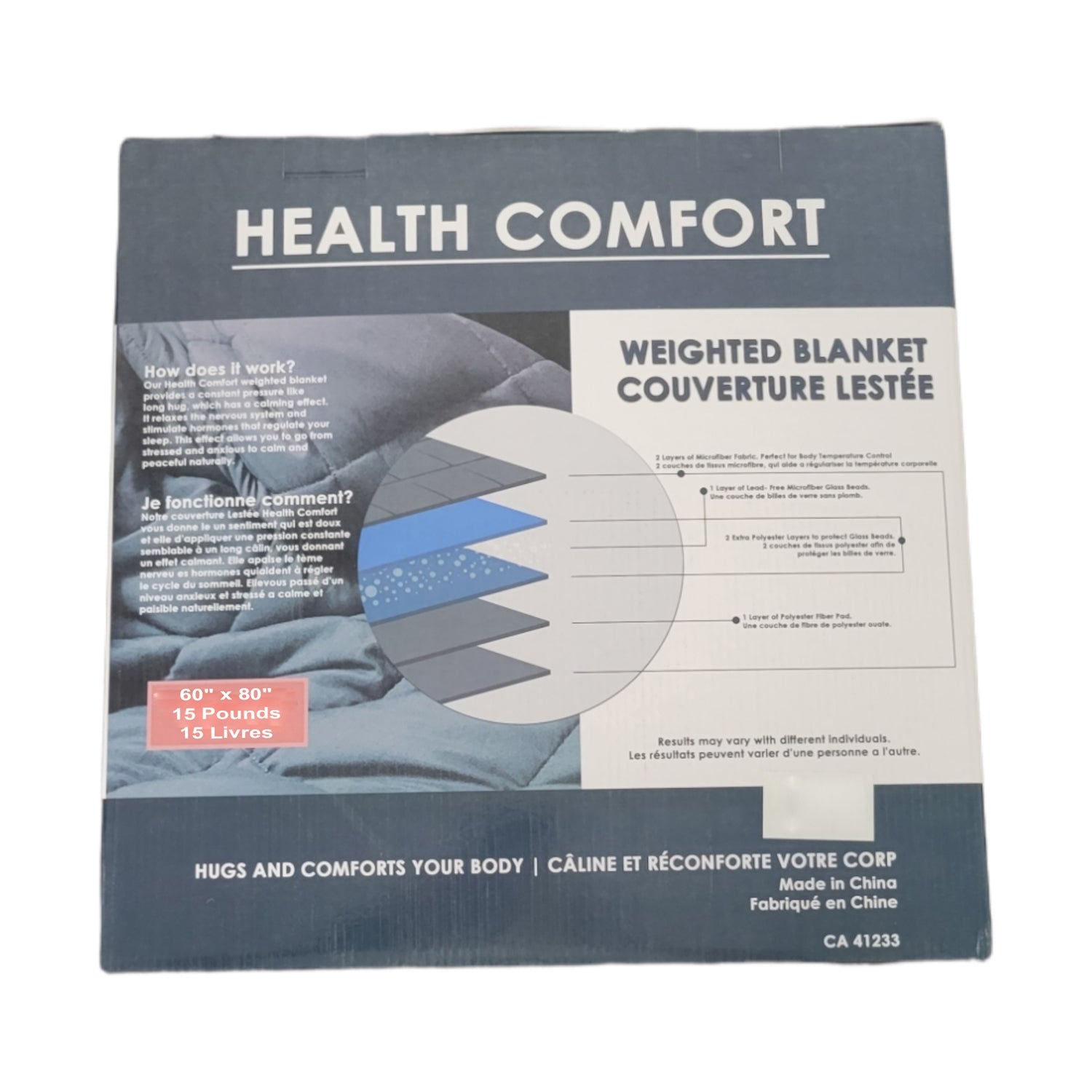 Cotton House - Couverute Lestée de 15 Livres, 60" x 80", Gris Foncé - Simple Boutique