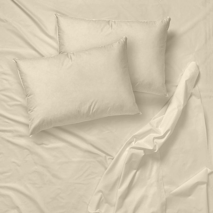 Cotton House - Ensemble de Drap en Microfibre Infroissable, Grandeur King, Beige - Simple Boutique