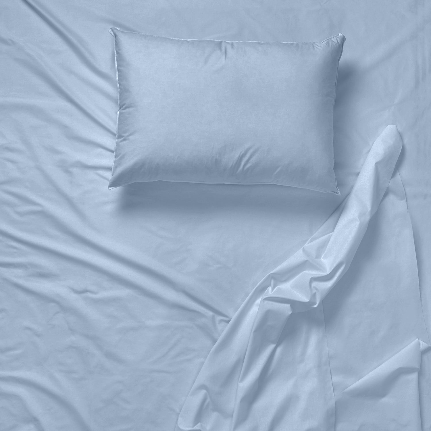 Cotton House - Ensemble de Drap en Microfibre Infroissable, Grandeur Simple, Bleu Pâle - Simple Boutique